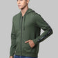 Men Slim Fit Green Sweatshirt