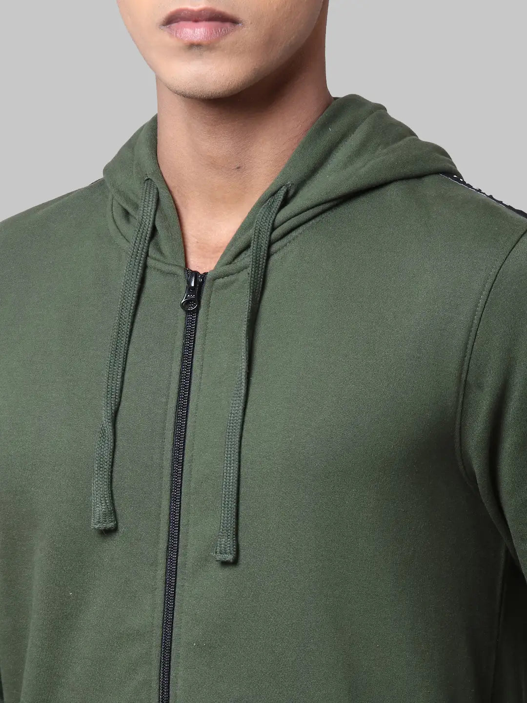Men Slim Fit Green Sweatshirt