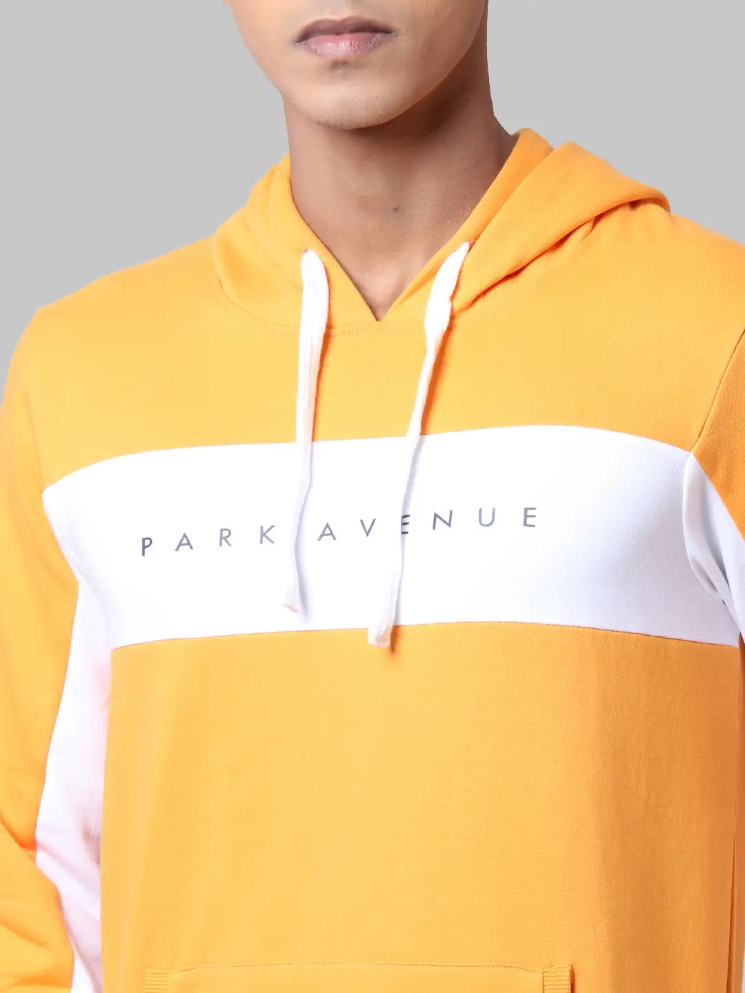 Men Slim Fit Orange Sweatshirt