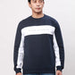 Park Avenue Men Red Print Slim Fit Cotton Blend Crew Neck Sweatshirt