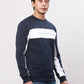 Park Avenue Men Red Print Slim Fit Cotton Blend Crew Neck Sweatshirt