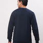 Park Avenue Men Red Print Slim Fit Cotton Blend Crew Neck Sweatshirt