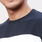 Park Avenue Men Red Print Slim Fit Cotton Blend Crew Neck Sweatshirt