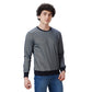 Park Avenue Men Orange Stripe Slim Fit Cotton Blend T-Shirt