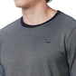 Park Avenue Men Orange Stripe Slim Fit Cotton Blend T-Shirt