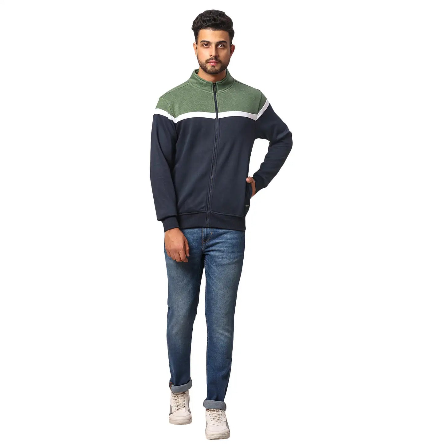 Men Slim Fit Red Sweatshirt
