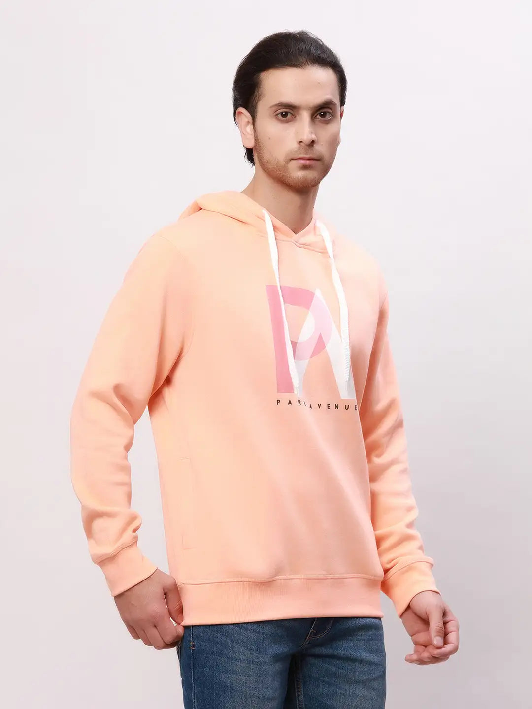 Park Avenue Men Black Solid Slim Fit Cotton Blend Sweatshirt