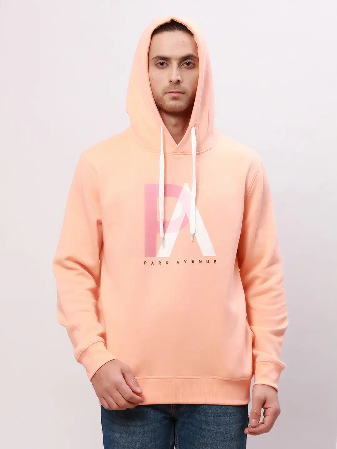 Park Avenue Men Black Solid Slim Fit Cotton Blend Sweatshirt
