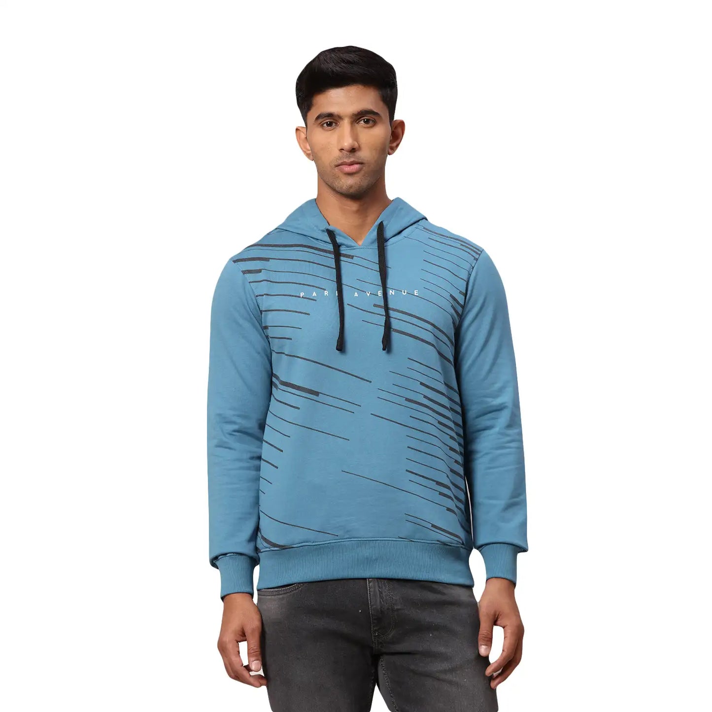 Men Slim Fit Teal Sweatshirt