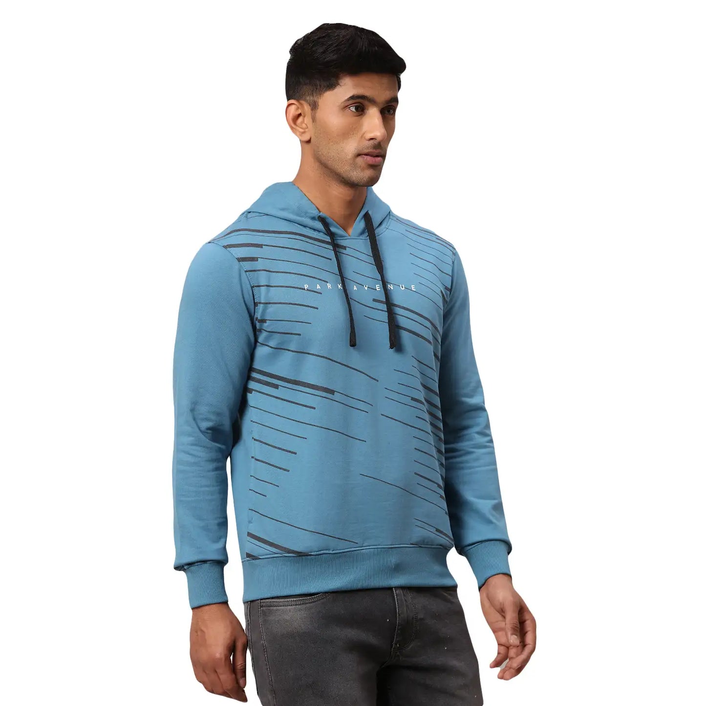 Men Slim Fit Teal Sweatshirt