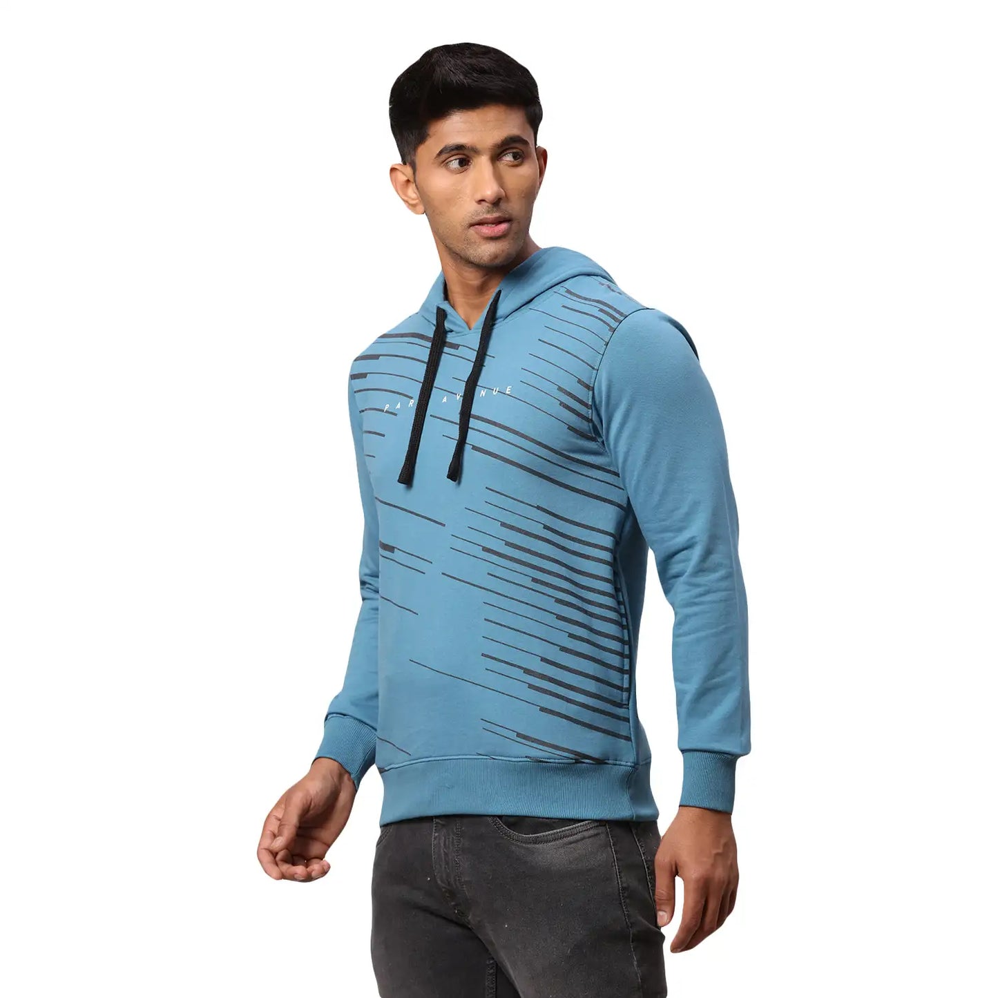 Men Slim Fit Teal Sweatshirt