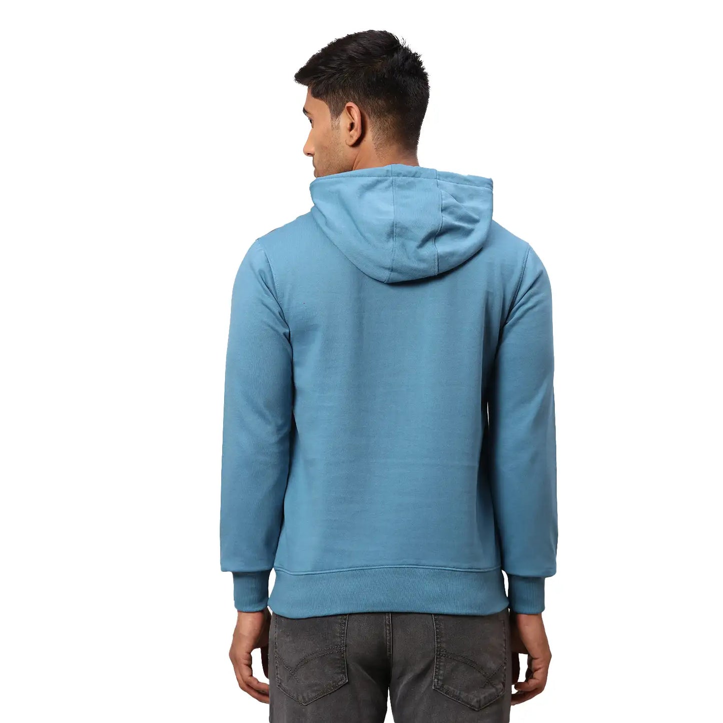 Men Slim Fit Teal Sweatshirt
