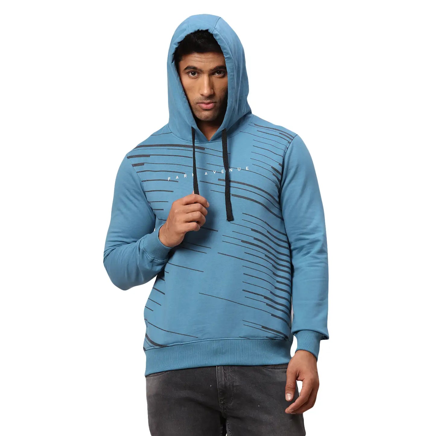 Men Slim Fit Teal Sweatshirt