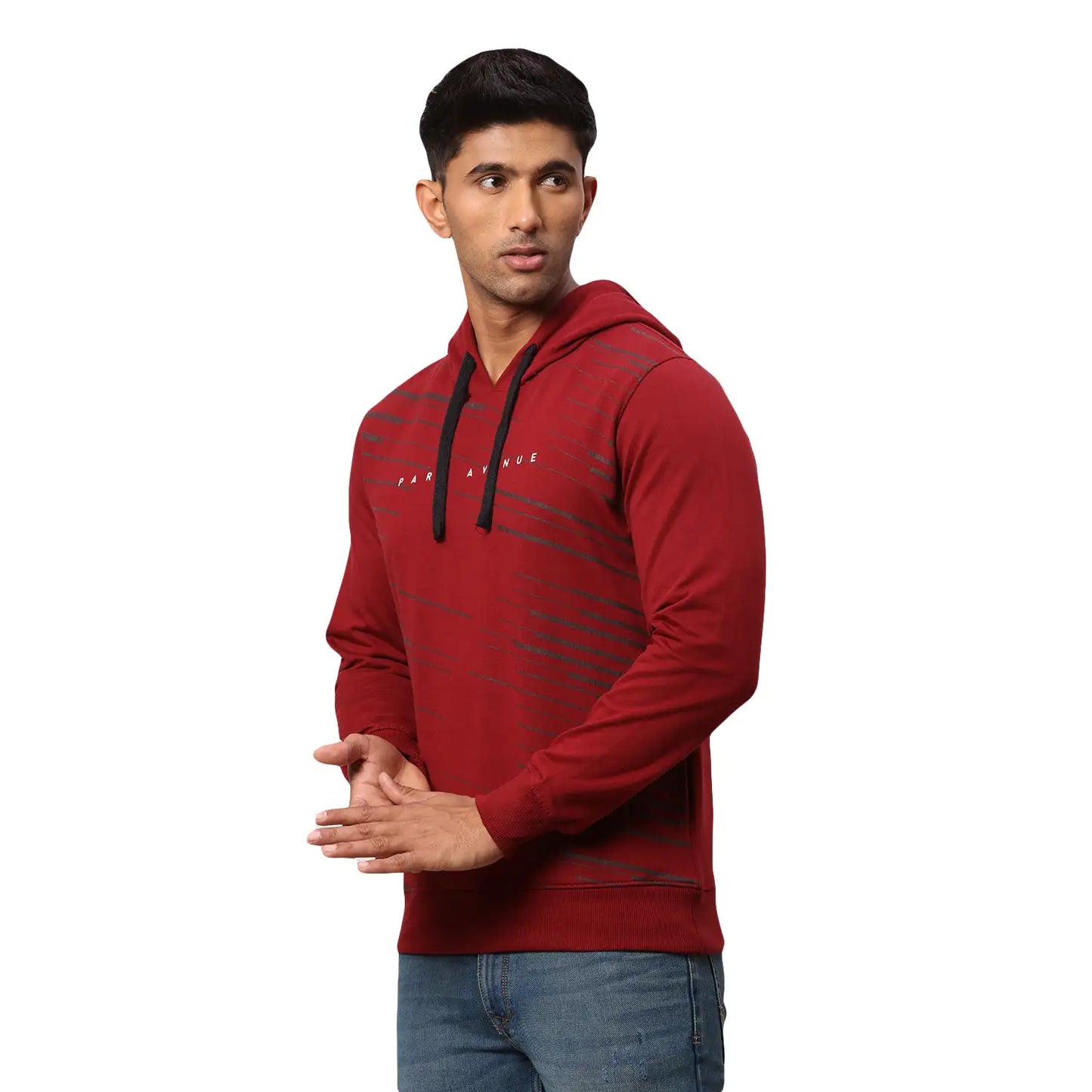 Men Slim Fit Blue Sweatshirt