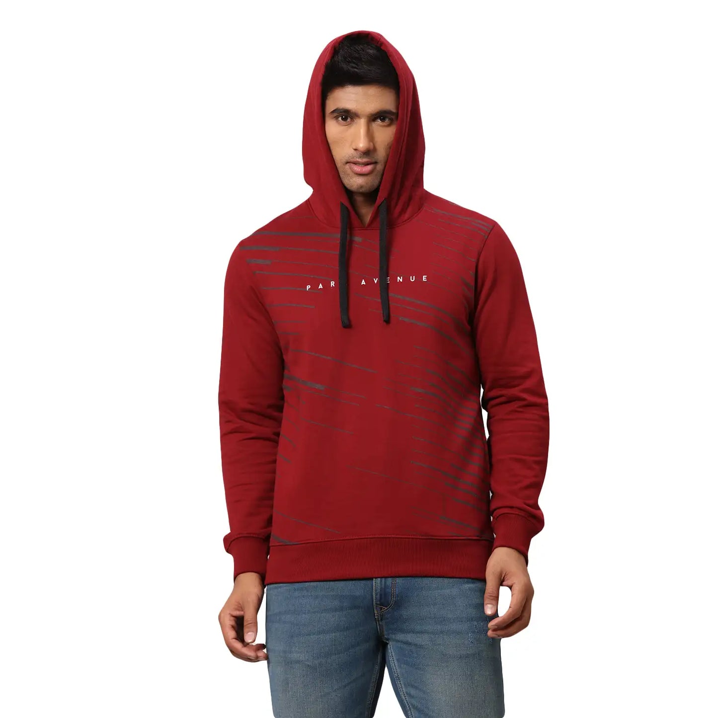 Men Slim Fit Blue Sweatshirt