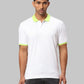 Men Slim Fit White Polo