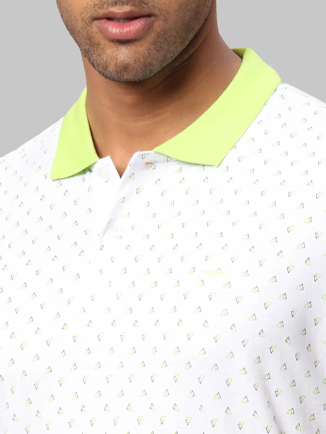 Men Slim Fit White Polo