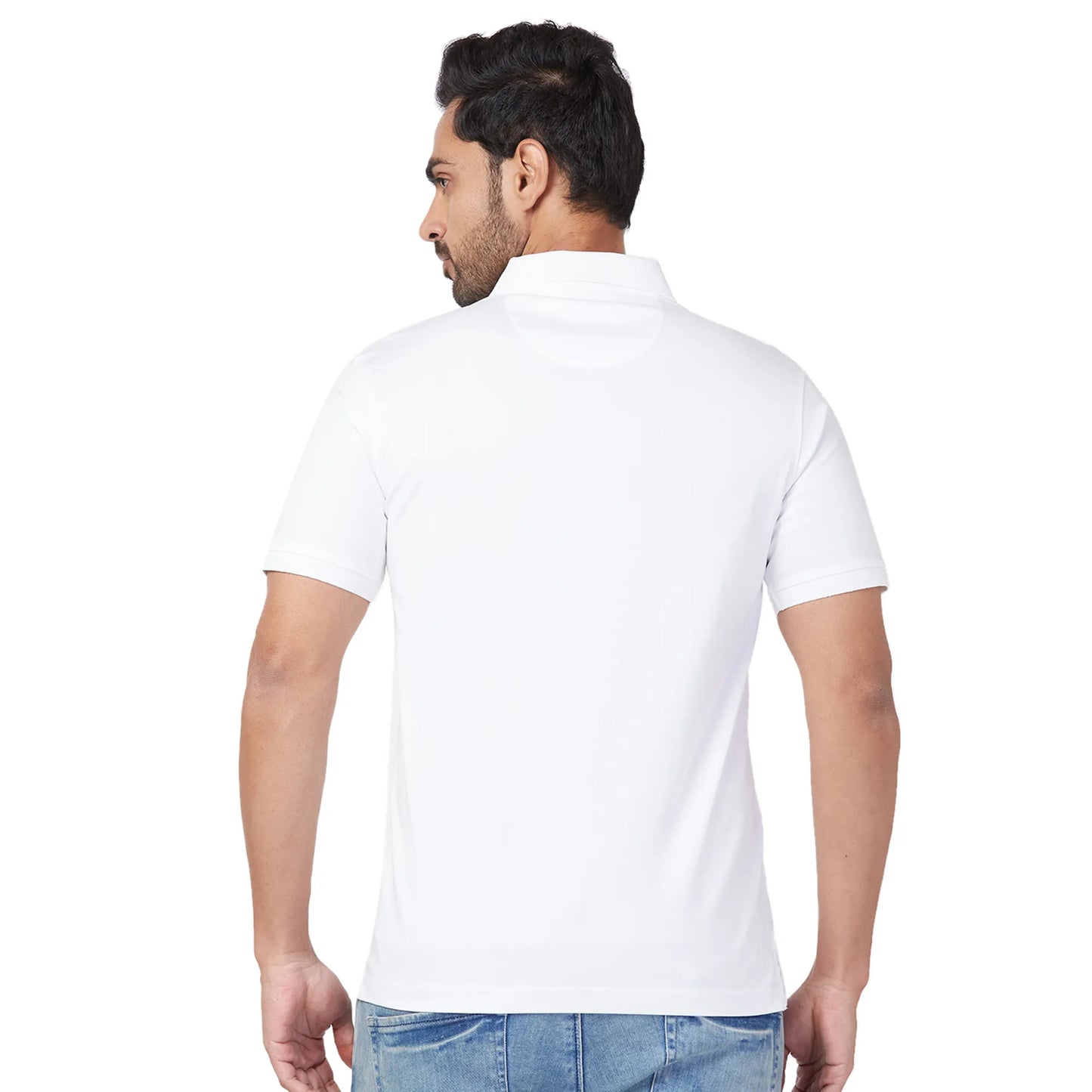 Park Avenue Men Blue Print Slim Fit Cotton T-Shirt