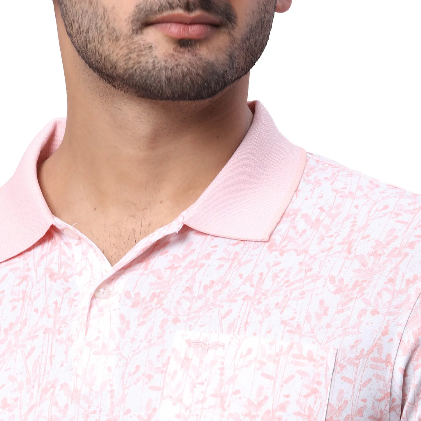 Park Avenue Men Blue Print Slim Fit Cotton Blend T-Shirt
