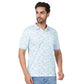 Park Avenue Men Blue Solid Slim Fit Cotton Blend T-Shirt