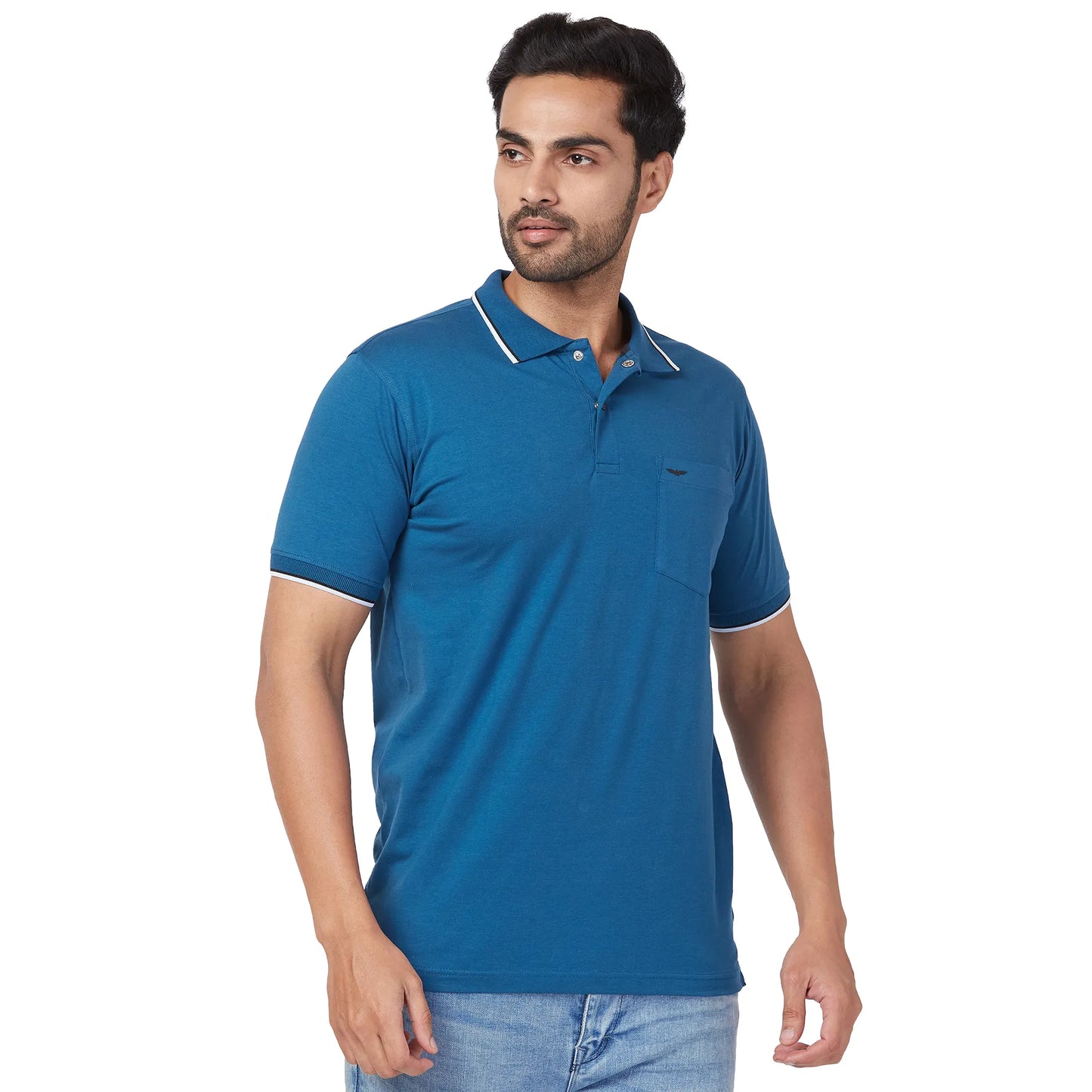 Park Avenue Men Violet Print Slim Fit Cotton T-Shirt