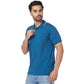 Park Avenue Men Violet Print Slim Fit Cotton T-Shirt