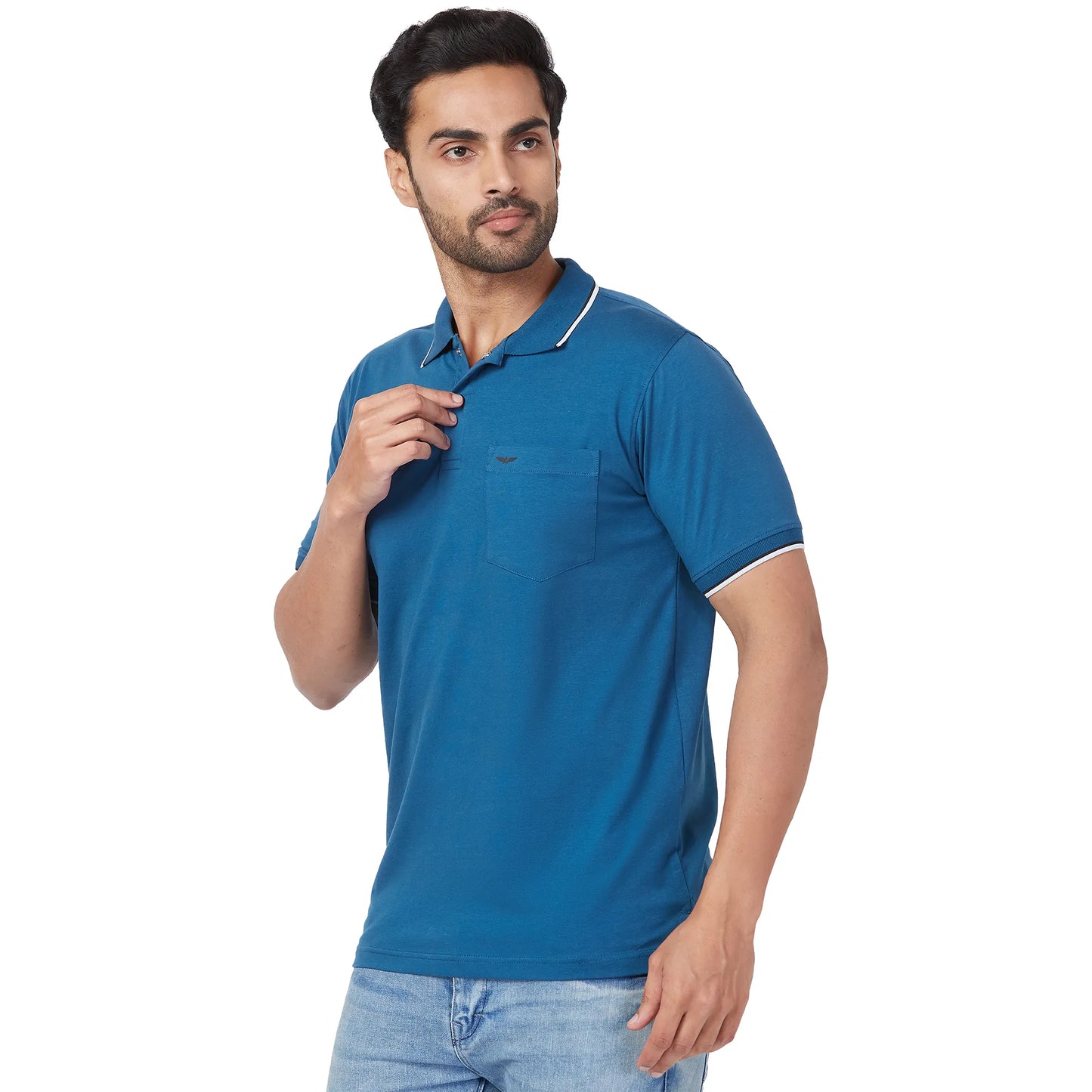 Park Avenue Men Violet Print Slim Fit Cotton T-Shirt