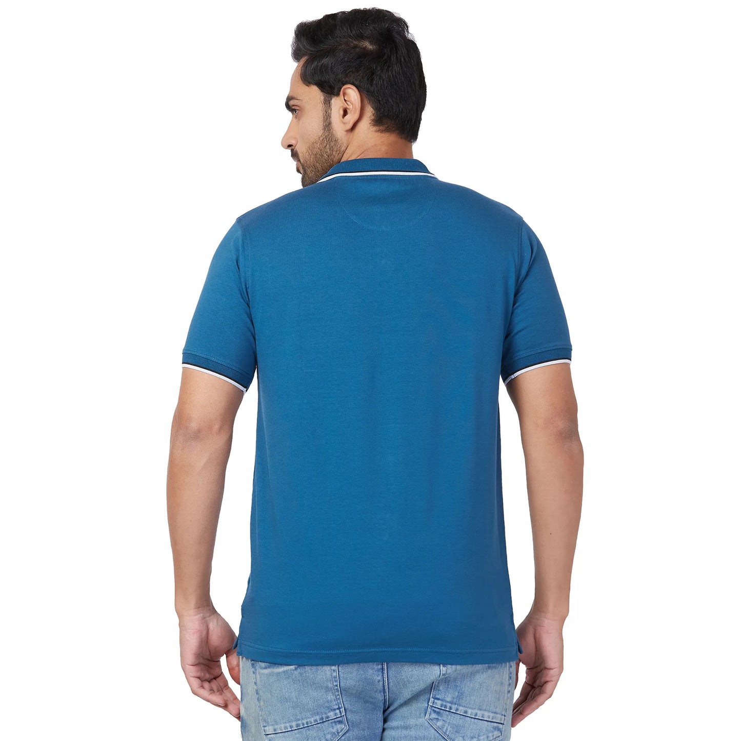 Park Avenue Men Violet Print Slim Fit Cotton T-Shirt