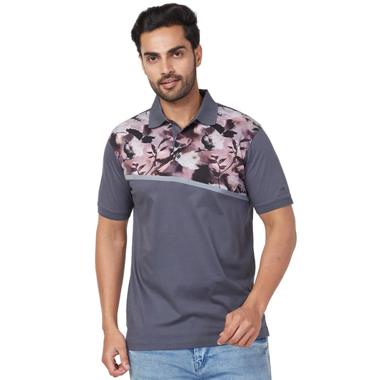 Park Avenue Men Red Print Slim Fit Cotton Shirt