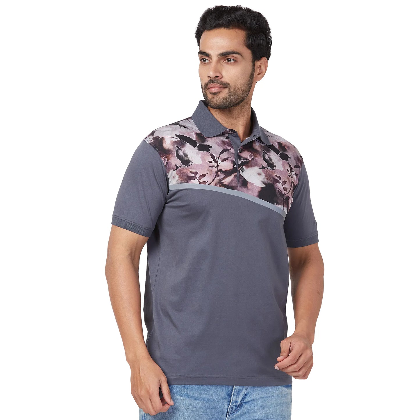 Park Avenue Men Red Print Slim Fit Cotton Shirt
