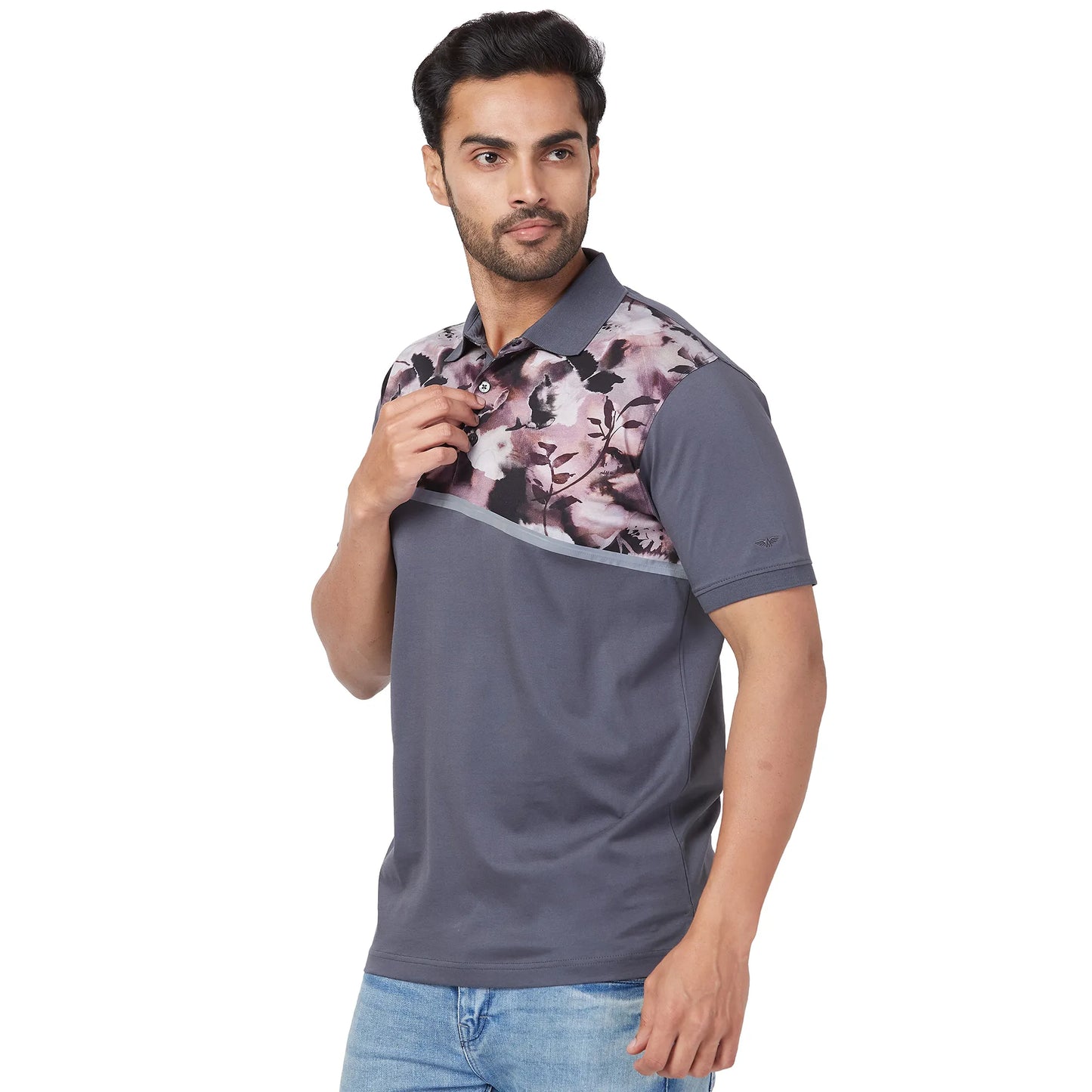 Park Avenue Men Red Print Slim Fit Cotton Shirt