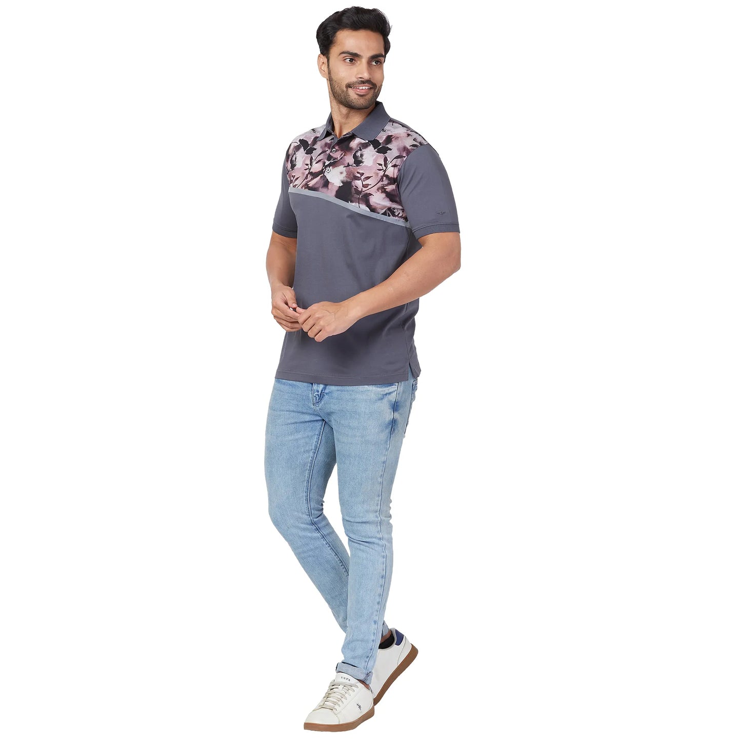 Park Avenue Men Red Print Slim Fit Cotton Shirt
