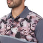 Park Avenue Men Red Print Slim Fit Cotton Shirt