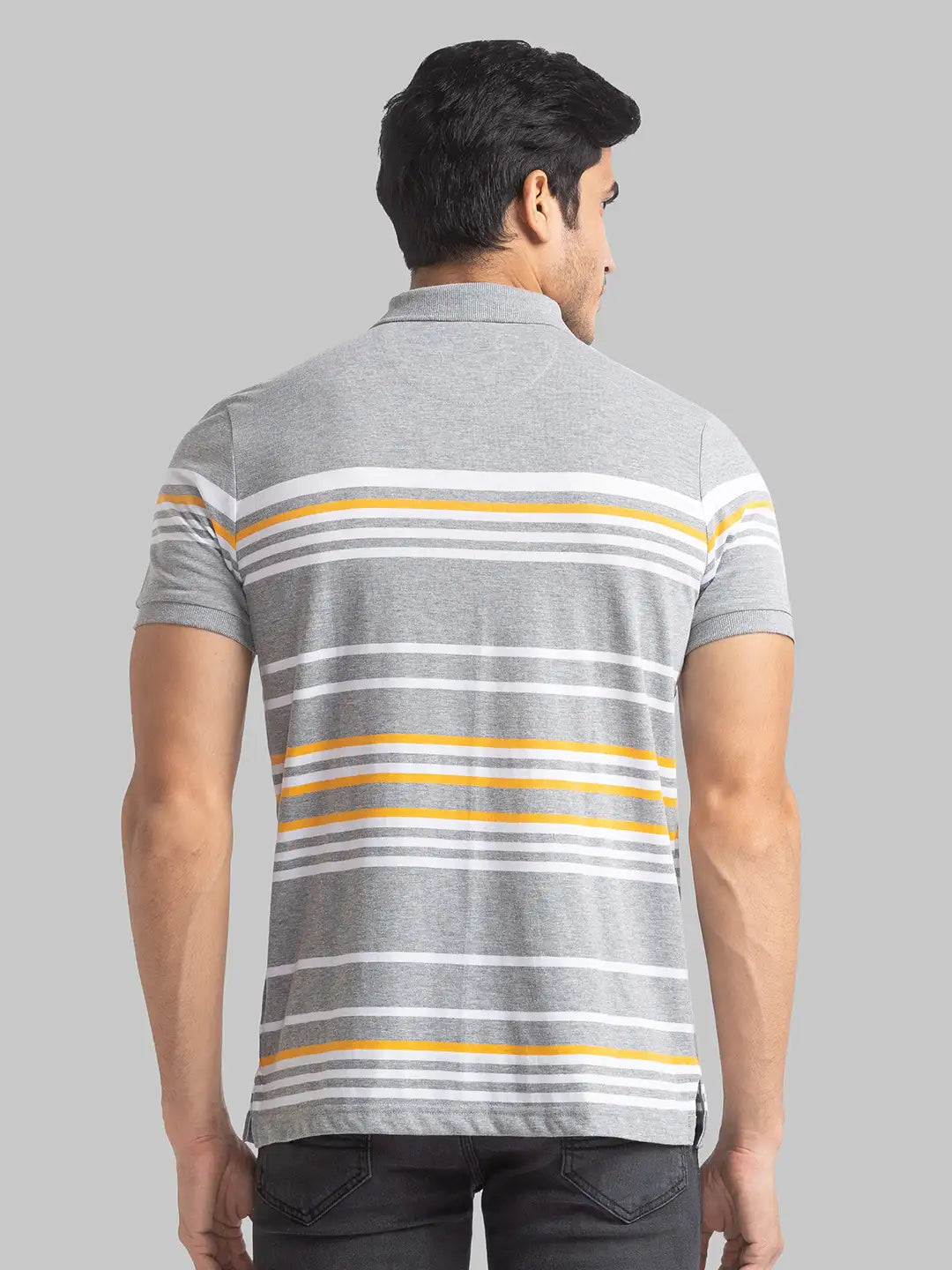Men Slim Fit Medium Yellow Polo