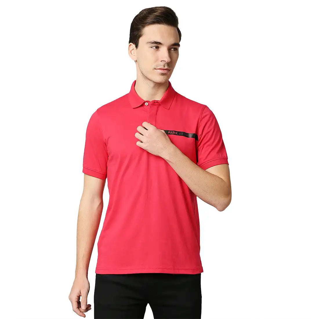 Men Slim Fit Dark Blue Polo