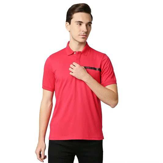 Men Slim Fit Dark Blue Polo