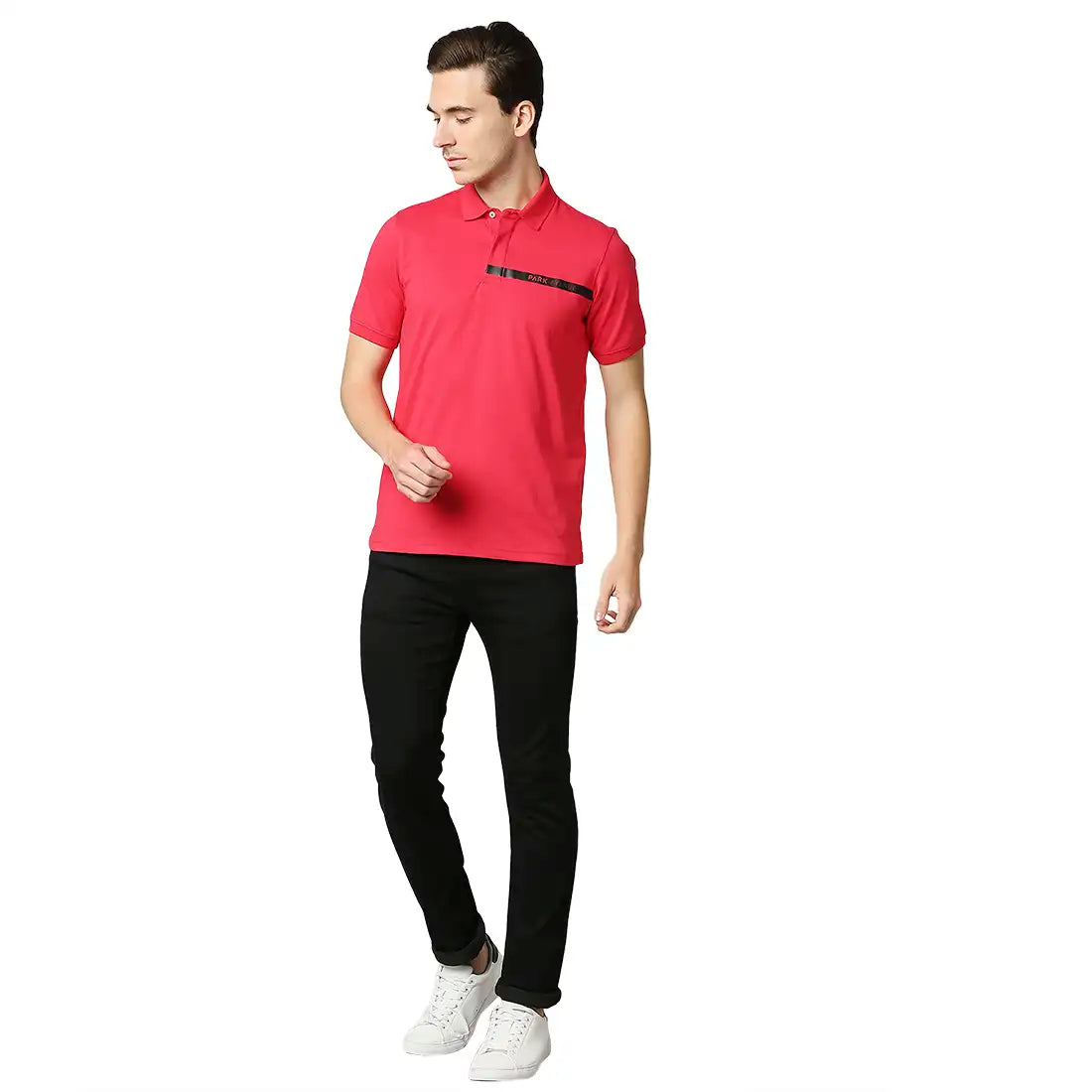 Men Slim Fit Dark Blue Polo