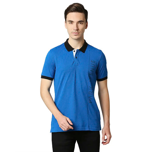 Men Slim Fit Medium Grey Polo