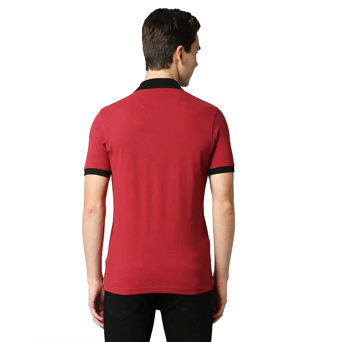 Men Slim Fit Light Orange Polo