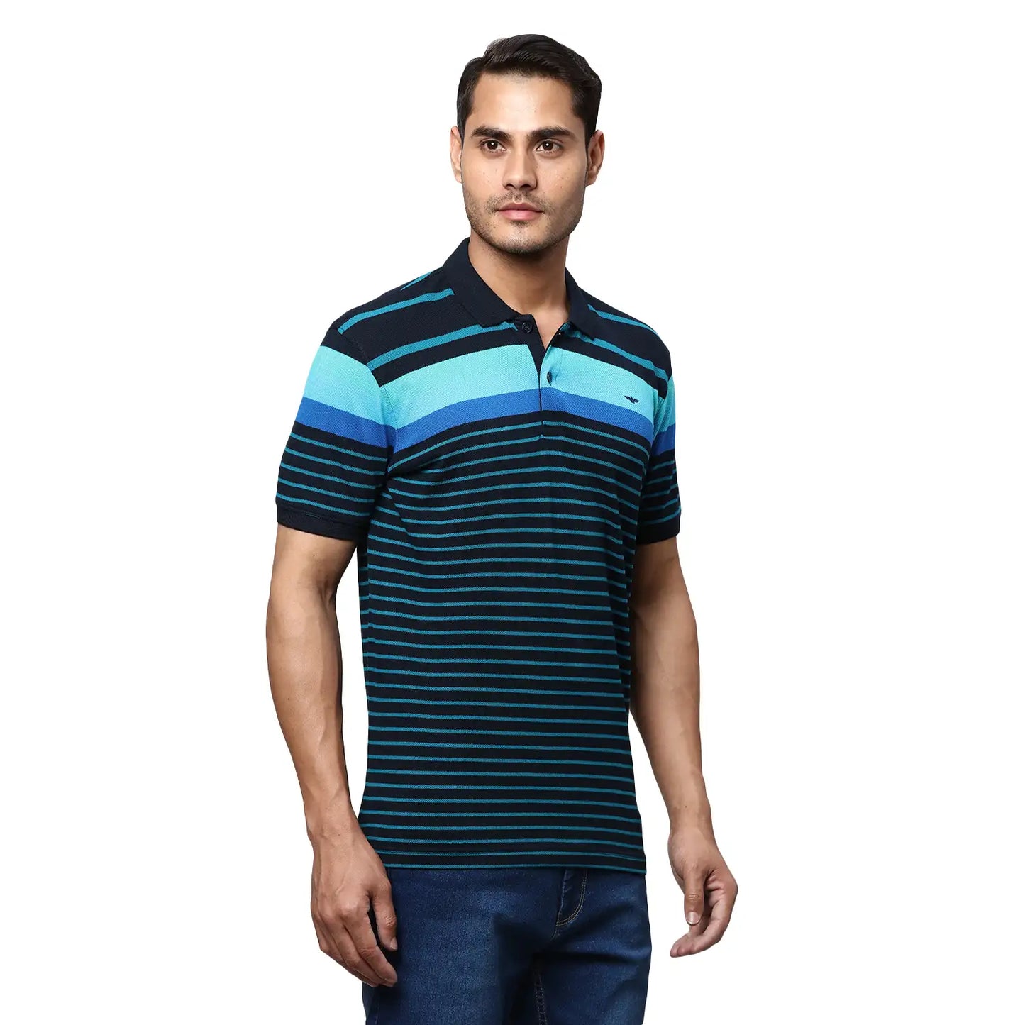 Men Slim Fit White Polo