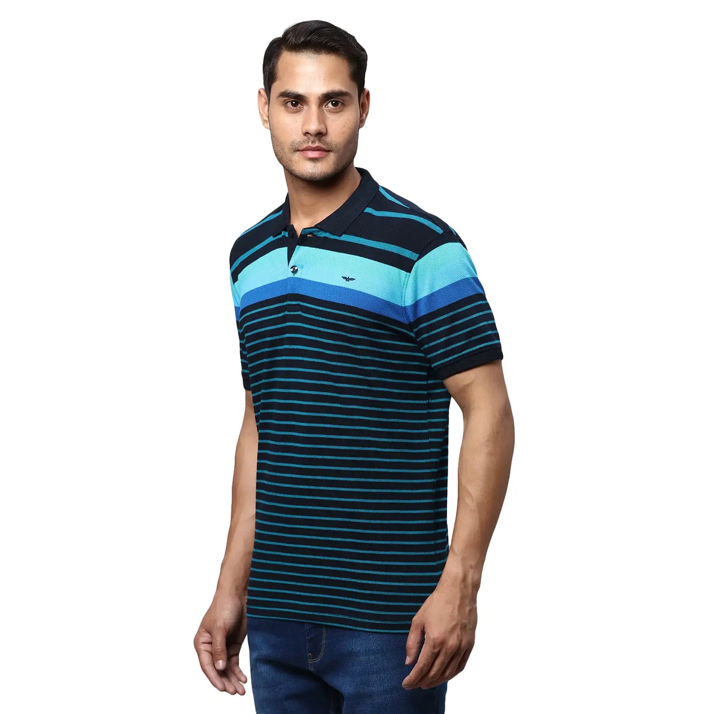 Men Slim Fit White Polo