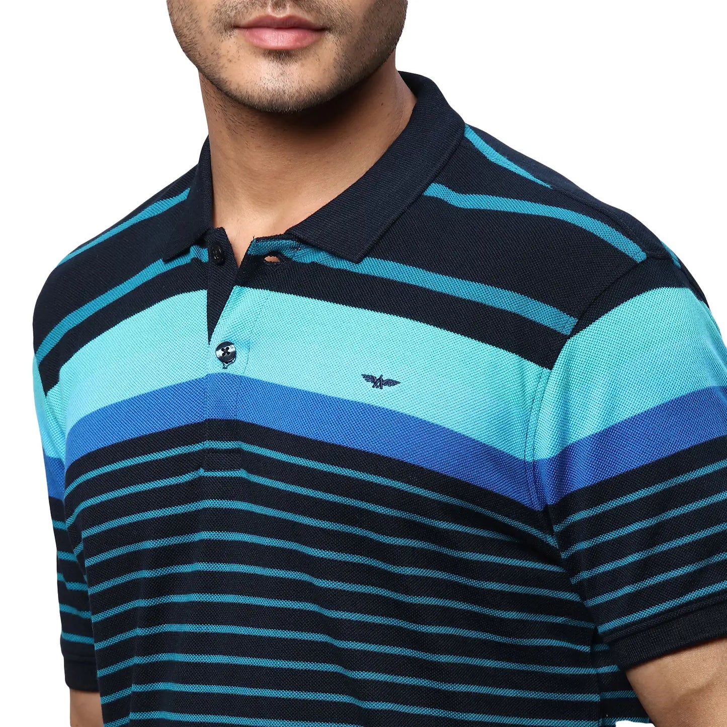 Men Slim Fit White Polo