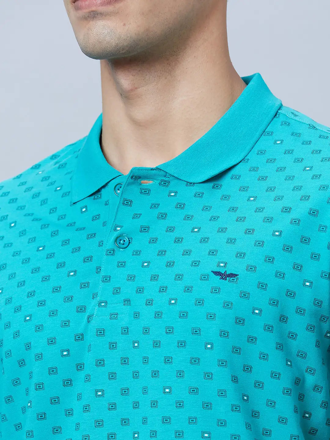 Men Green Slim Fit Solid Cotton T-Shirt
