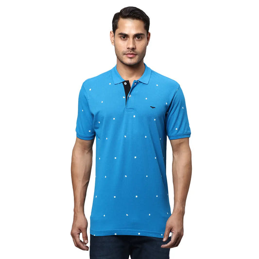 Men Slim Fit Blue Shirt