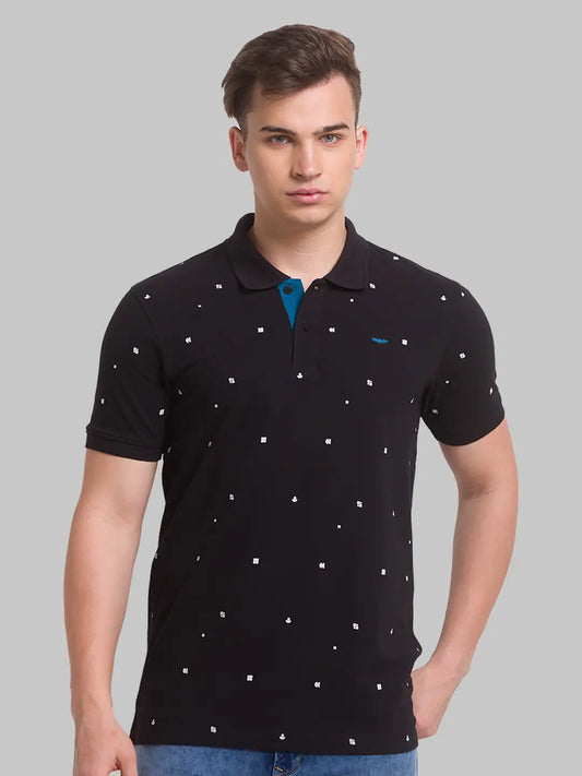 Men Slim Fit Yellow T-Shirt & Polo