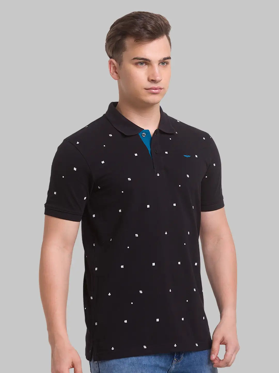 Men Slim Fit Yellow T-Shirt & Polo
