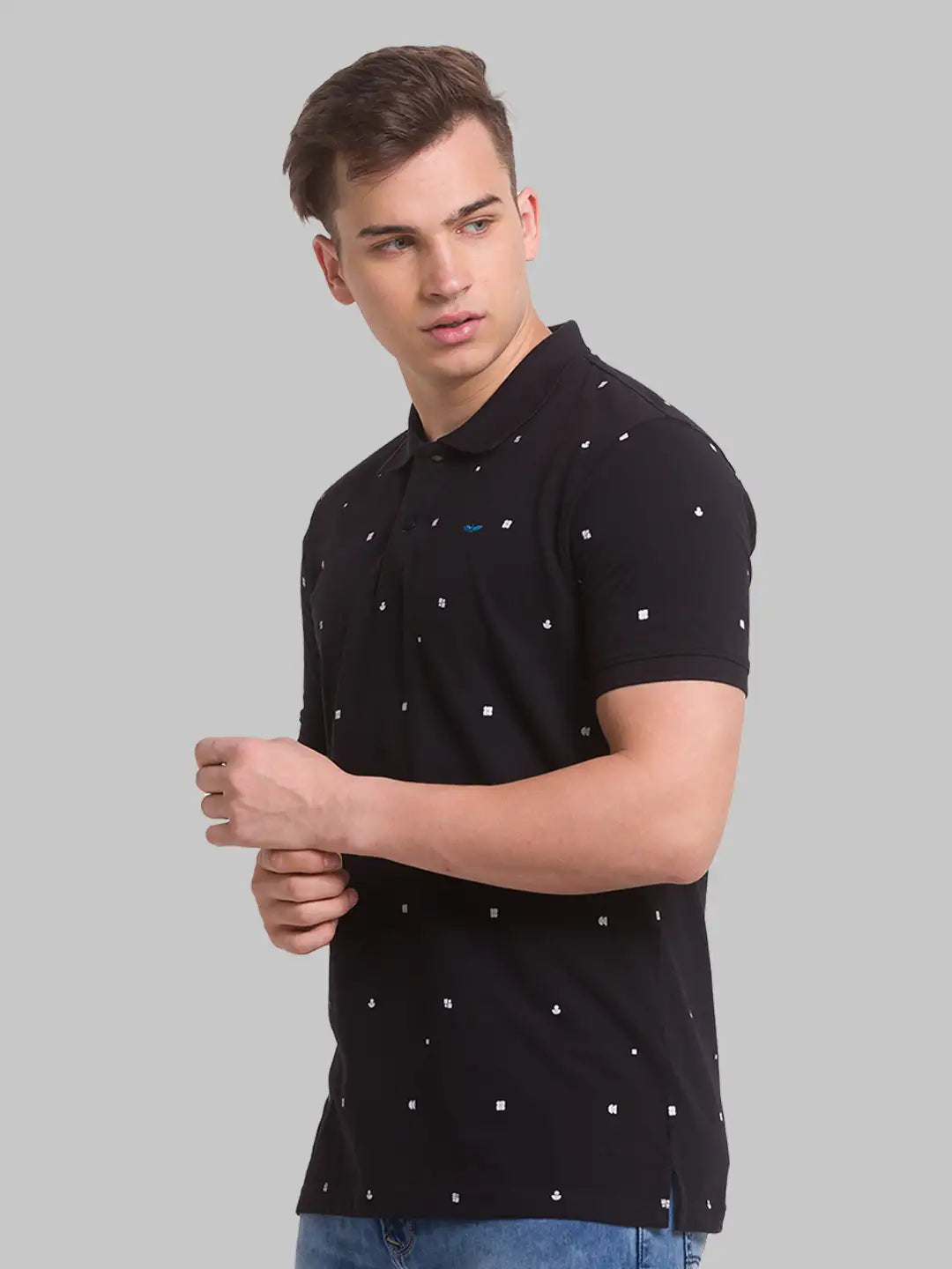 Men Slim Fit Yellow T-Shirt & Polo