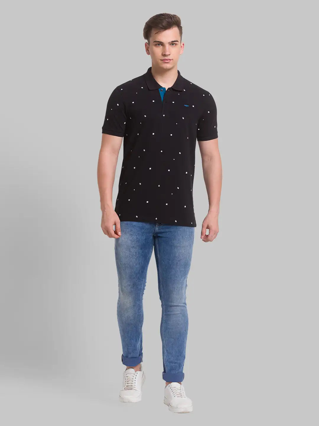 Men Slim Fit Yellow T-Shirt & Polo