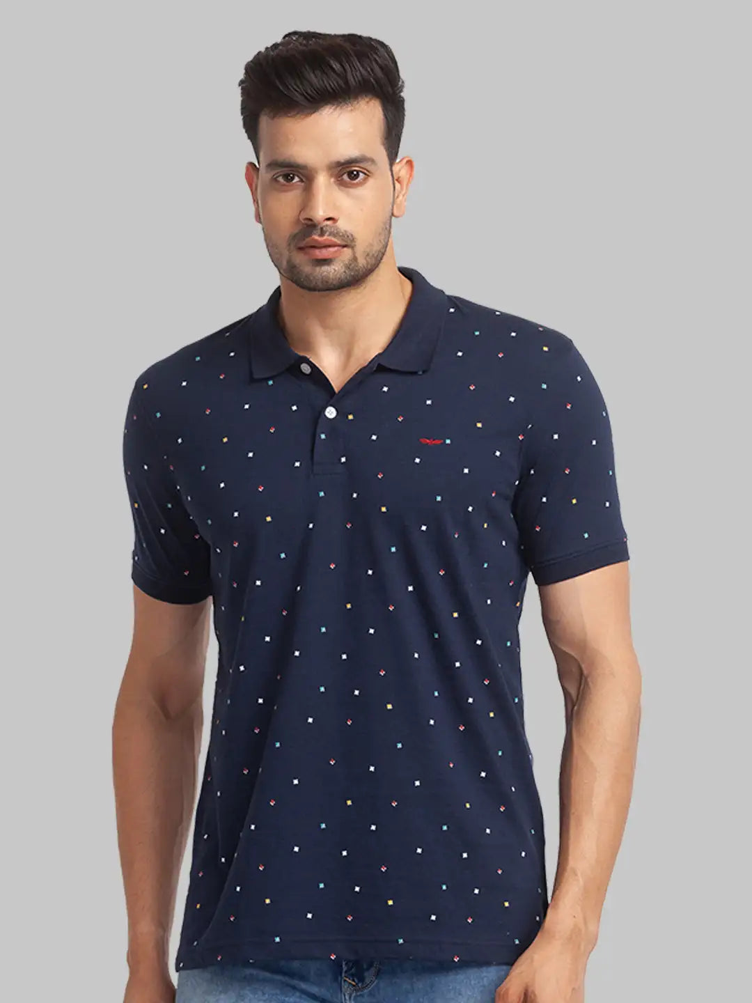 Men Slim Fit White T-Shirt & Polo