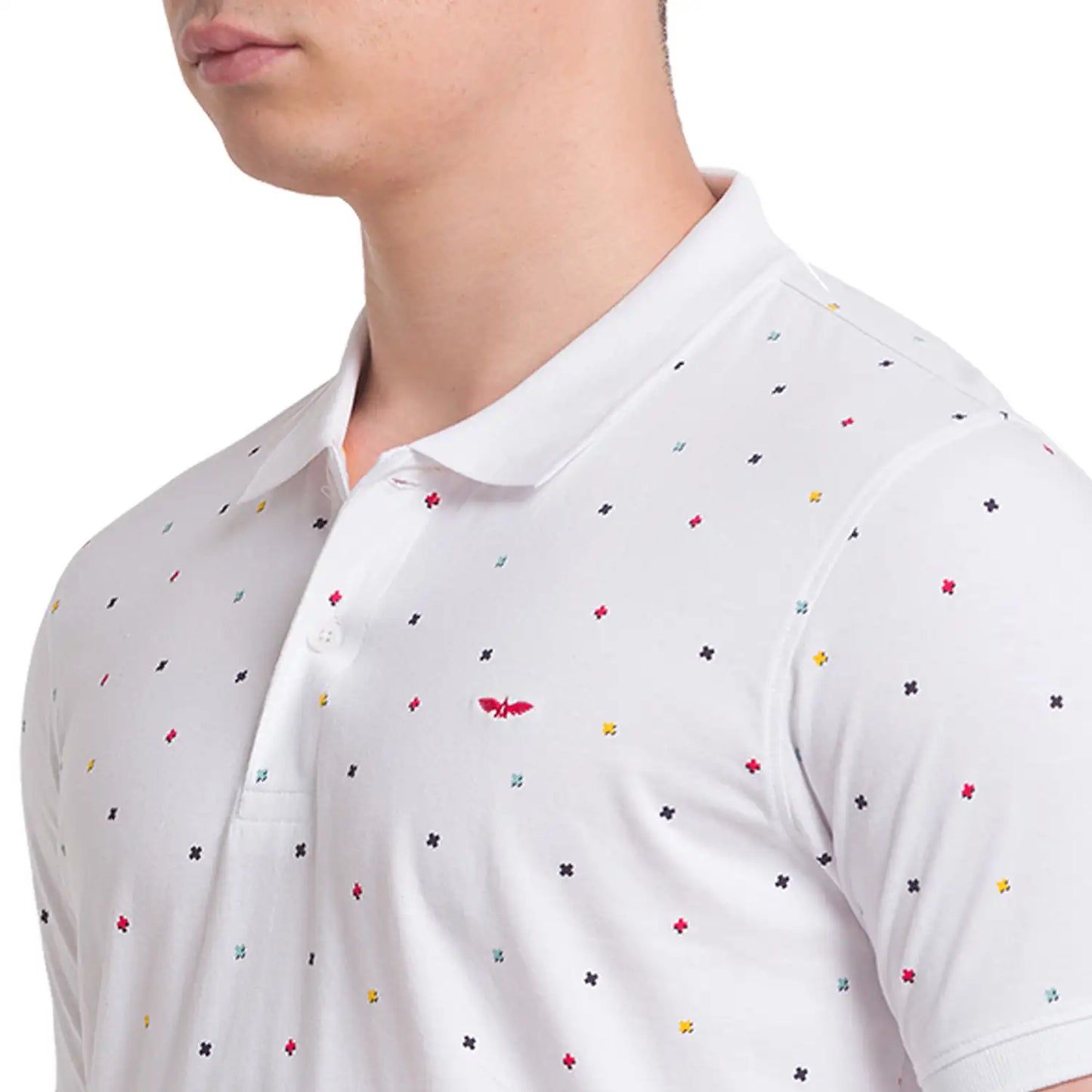 Men Slim Fit Light Orange T-Shirt & Polo